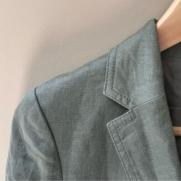 J Crew olive green linen blazer   Sz 00 ( 2) - Picture 4 of 6